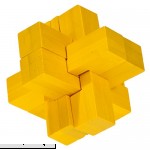 Fridolin Bamboo IQ-Test Puzzle 17188 Block Cross Yellow  B00M8V51K8